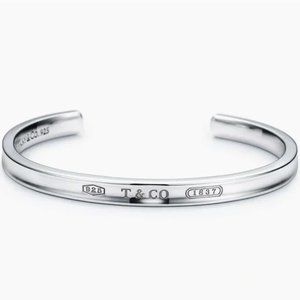 🌟 AUTHENTIC Tiffany & Co. Sterling Silver 1837 Narrow Cuff Bangle Bracelet 🌟